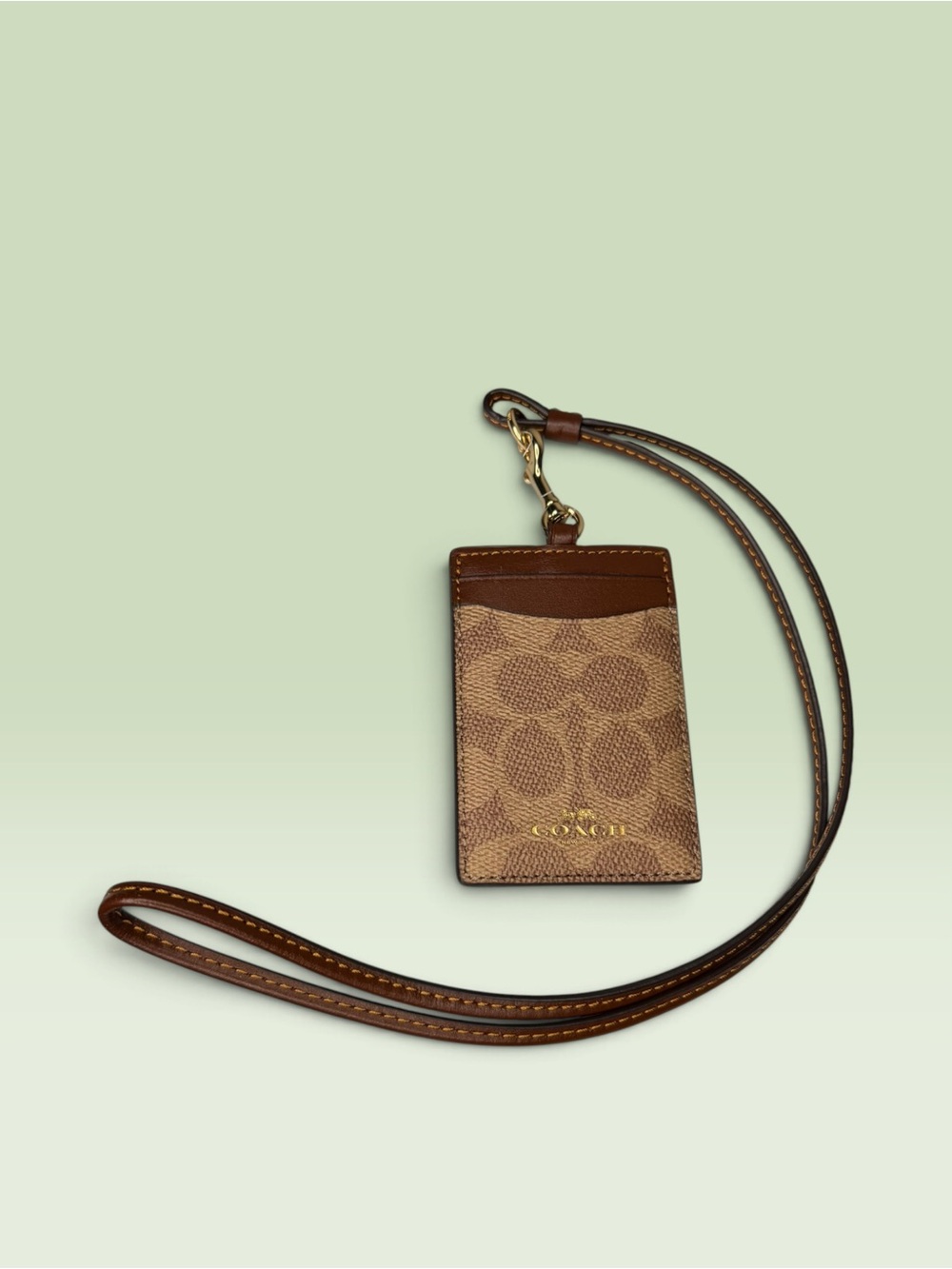 Coach Lanyard Signature Canvas Brown